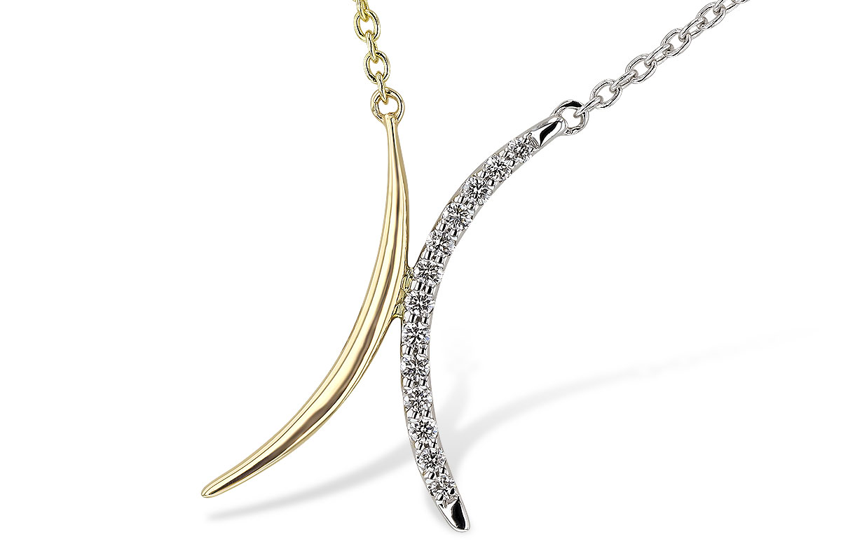 G311-09671: NECKLACE .14 TW (18")