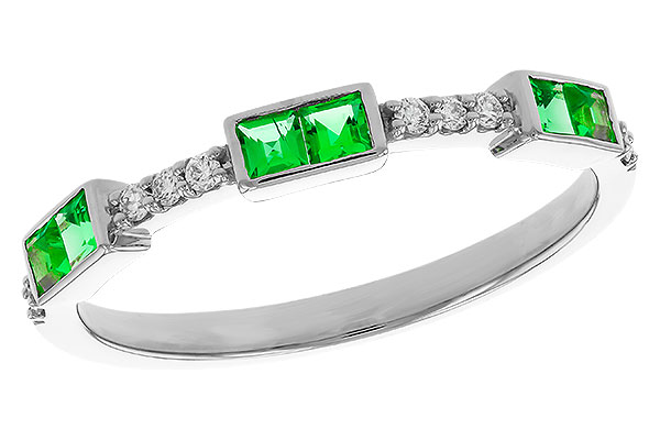 G311-14253: LDS WED RG .23 TW EMERALD .30 TGW