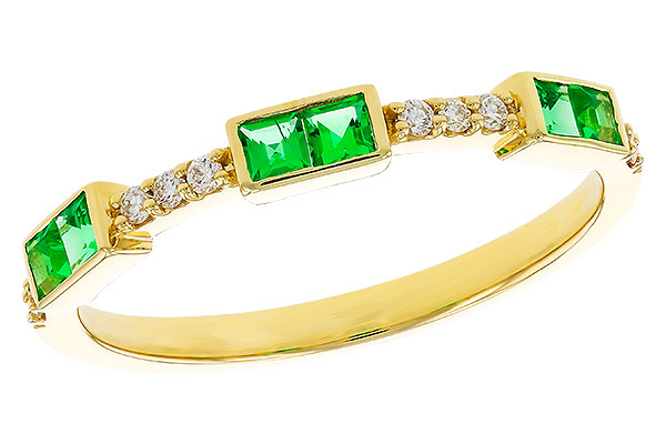 G311-14253: LDS WED RG .23 TW EMERALD .30 TGW