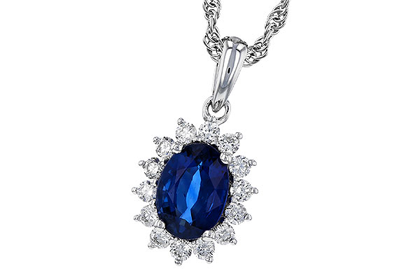 G311-16998: NECKLACE .85 SAPPHIRE 1.07 TGW (7x5MM SAPP)