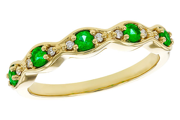G311-17834: LDS WED RG .21 TW EMERALD .27 TGW
