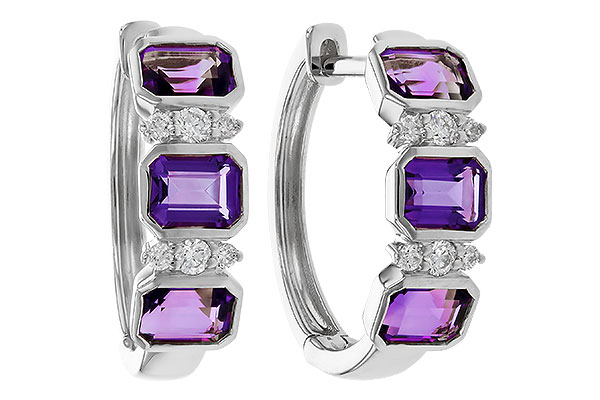 G311-17853: EARRING 1.05 TW AMETHYST 1.16 TGW