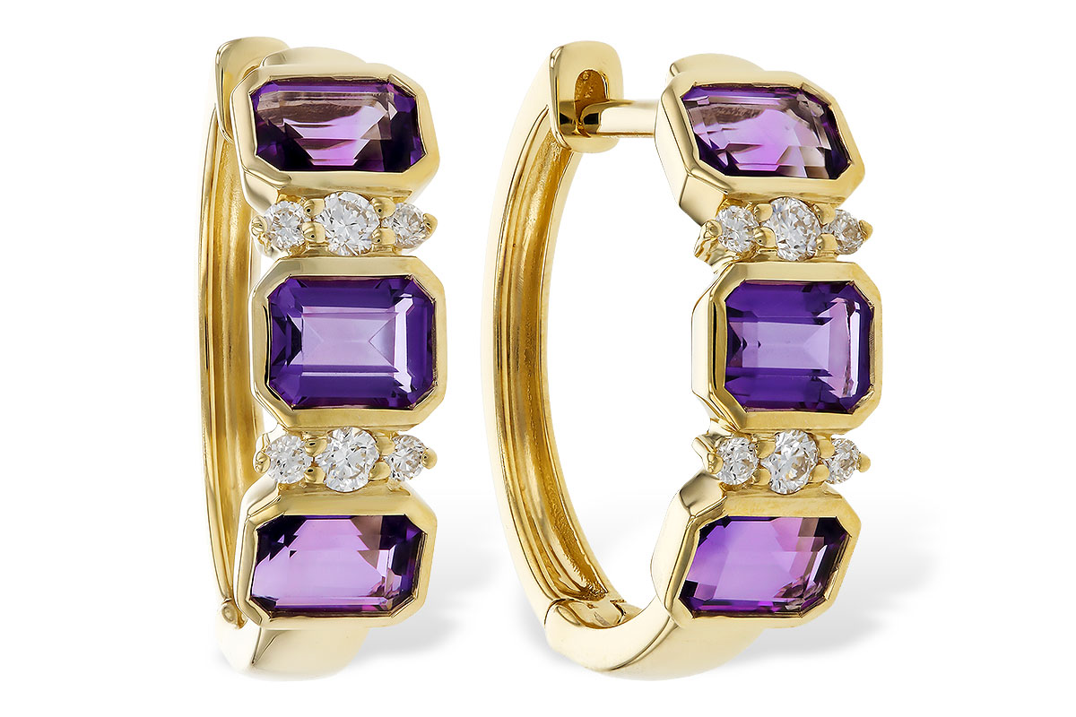 G311-17853: EARRING 1.05 TW AMETHYST 1.16 TGW
