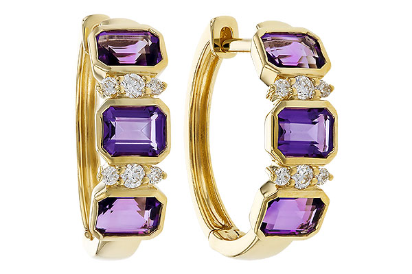 G311-17853: EARRING 1.05 TW AMETHYST 1.16 TGW