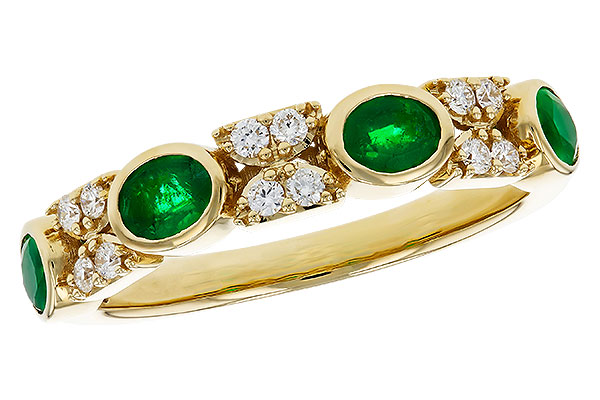 G312-00616: LDS WED RG .54 TW EMERALD .68 TGW