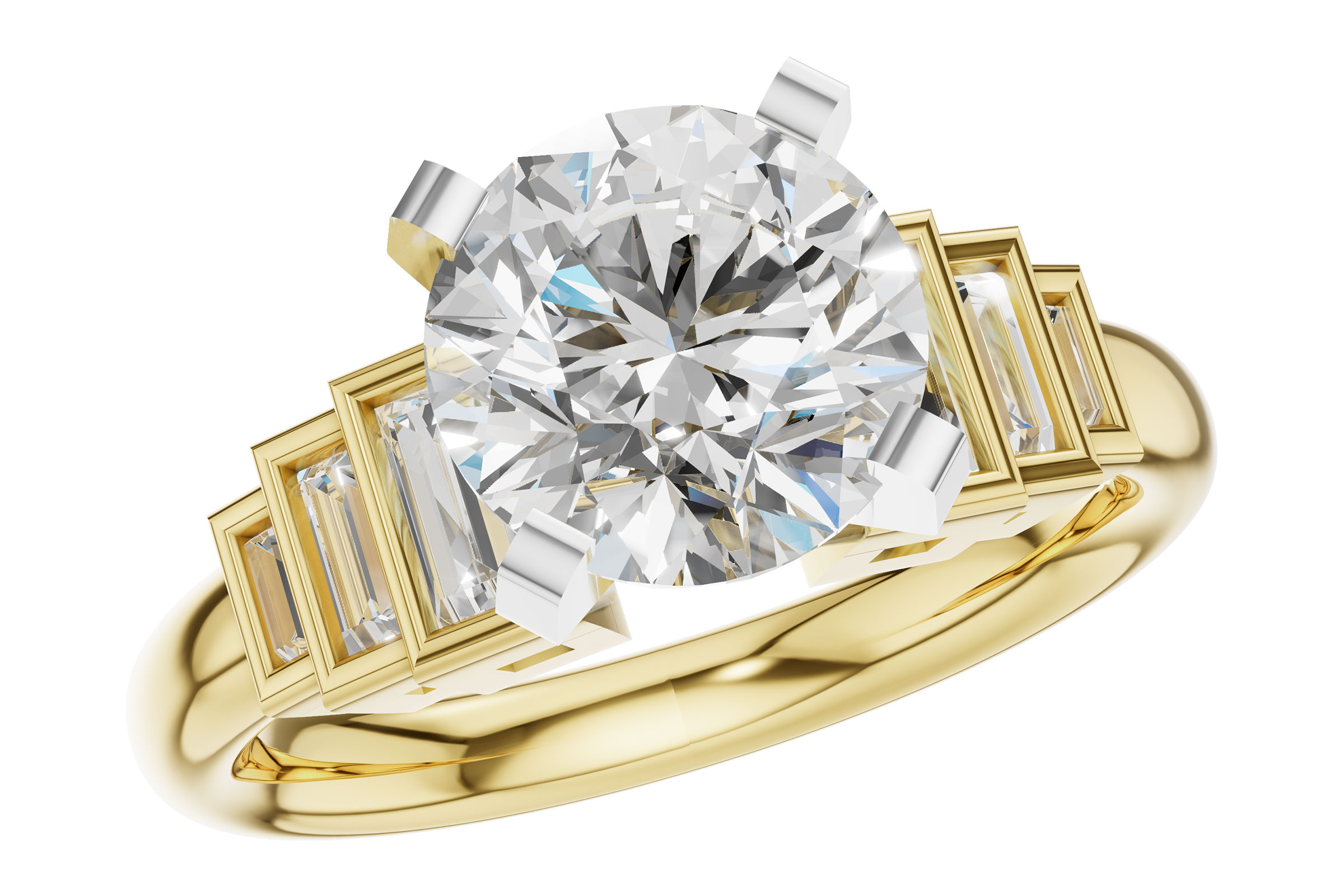 G312-01471: LDS SEMI DIA RG .26 TW BAGUETTES