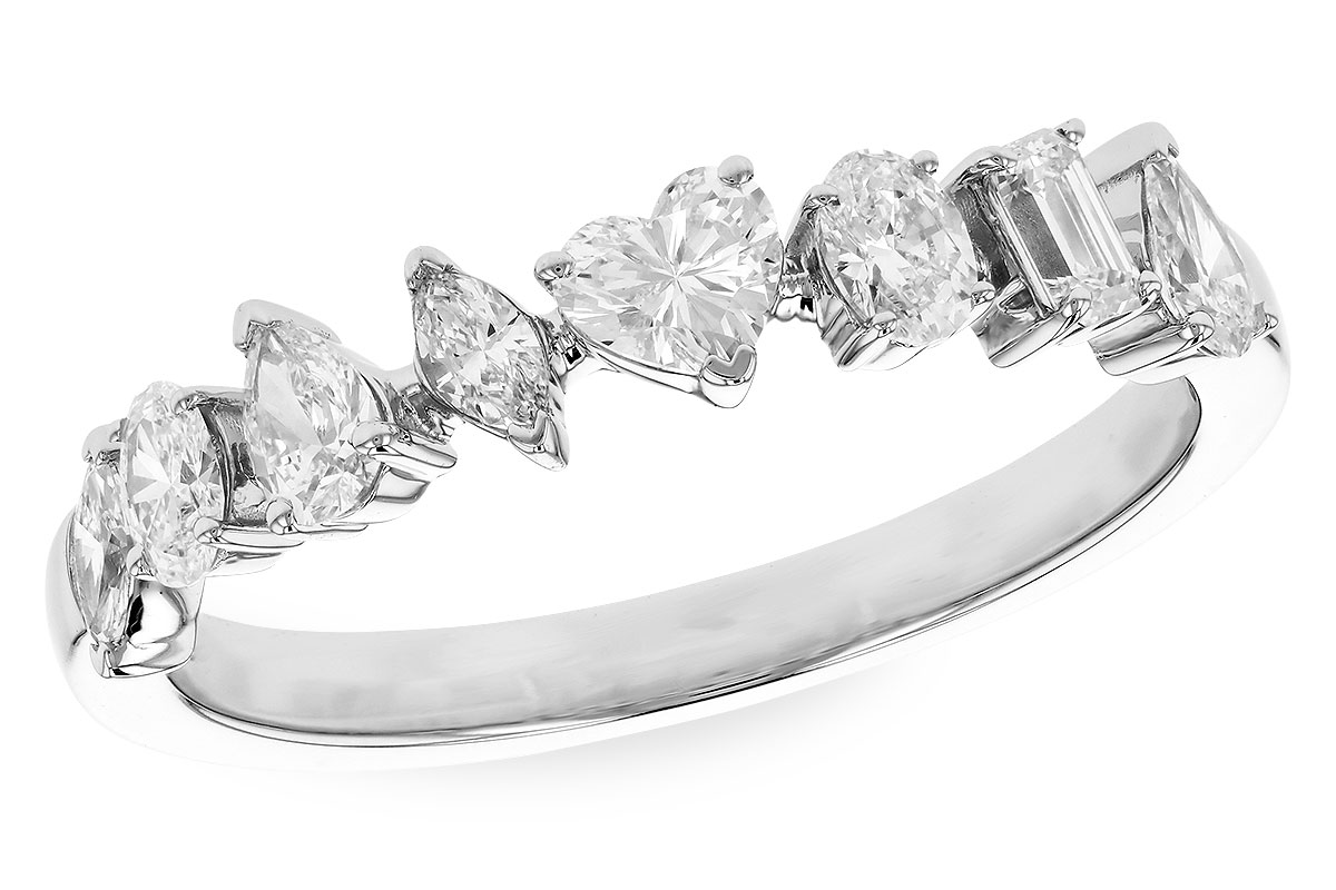 H310-23334: LDS DIA WED RG .69 TW FANCY CUT DIAS