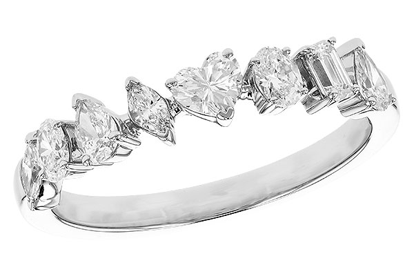 H310-23334: LDS DIA WED RG .69 TW FANCY CUT DIAS