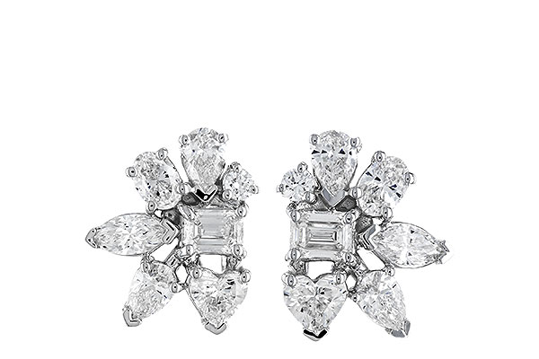H310-25143: EARRINGS .90 TW FANCY CUT DIAS