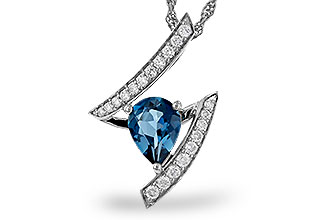 H311-10580: NECK 1.04 LONDON BLUE TOPAZ 1.23 TGW (8x6MM)
