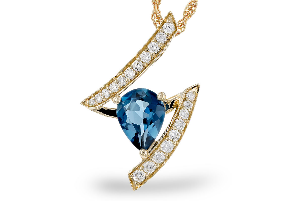 H311-10580: NECK 1.04 LONDON BLUE TOPAZ 1.23 TGW (8x6MM)