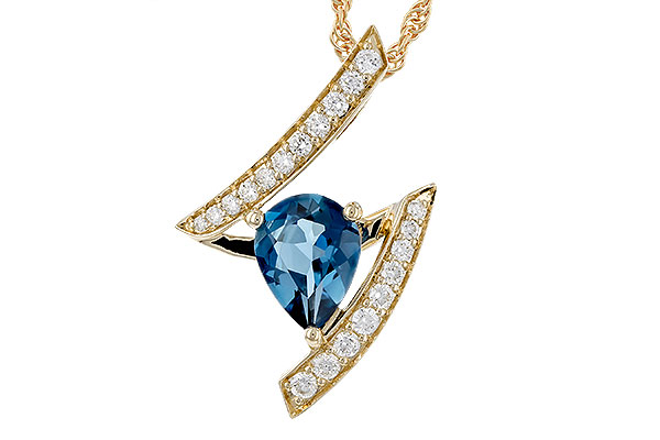 H311-10580: NECK 1.04 LONDON BLUE TOPAZ 1.23 TGW (8x6MM)