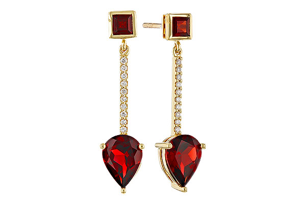 H311-11471: EARRINGS 2.70 TW GARNET 2.77 TGW