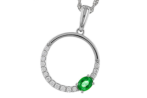 H311-12389: NECKLACE .19 EMERALD .34 TGW