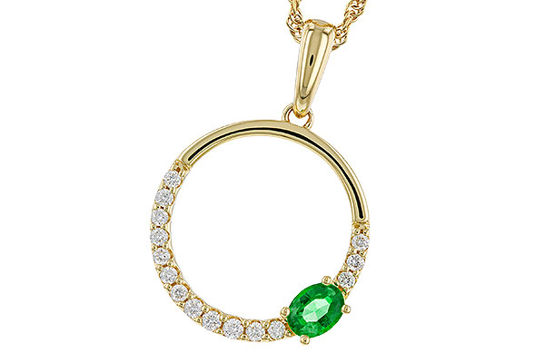 H311-12389: NECKLACE .19 EMERALD .34 TGW