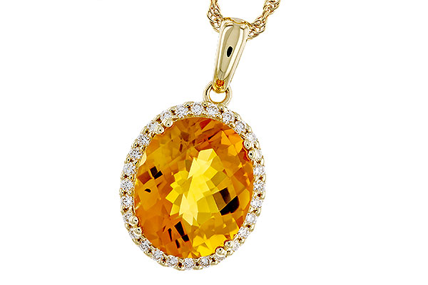 H311-12425: NECKLACE 3.85 CITRINE 4.07 TGW (12x10MM OV)