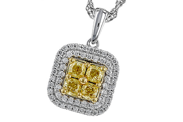 H311-13307: NECK .52 FANCY YELLOW DIAMONDS .72 TW