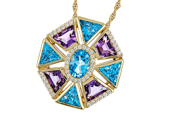 H311-13316: NECKLACE 4.47 SEMI-PREC (BT & AMY) 4.65 TGW