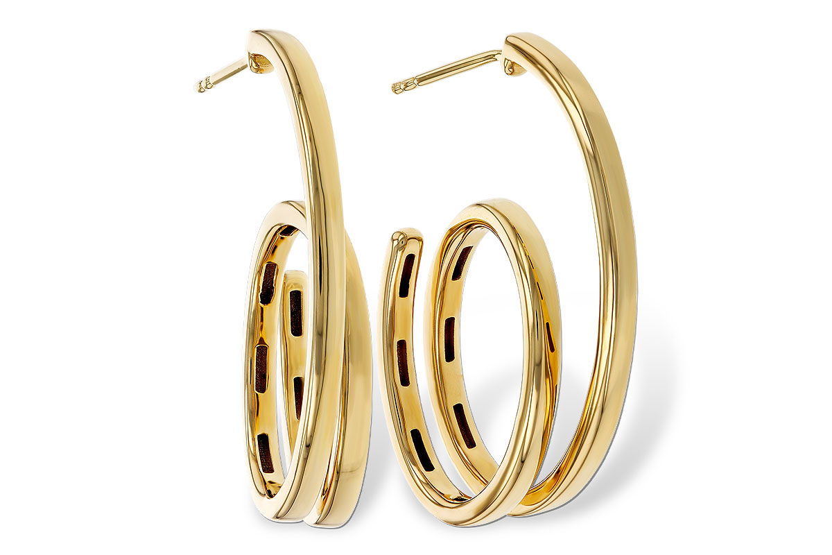 H311-15180: GOLD EARRINGS (30MM)