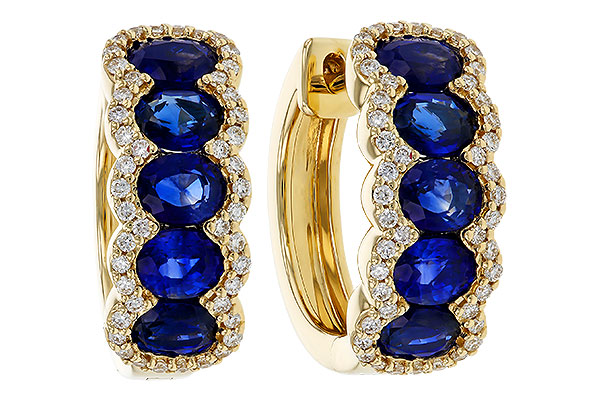 H311-16916: EARRINGS 2.32 TW SAPPHIRE 2.57 TGW