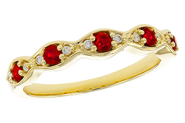 H311-17843: LDS WED RG .28 RUBY .34 TGW