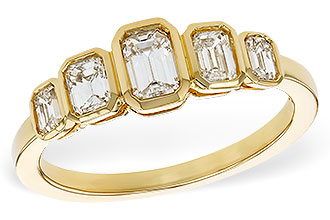 H311-17880: LDS DIA WED RG .90 TW EMERALD CUTS