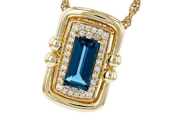 H312-00589: NECK .84 LONDON BLUE TOPAZ .96 TGW (8x4MM LBT)