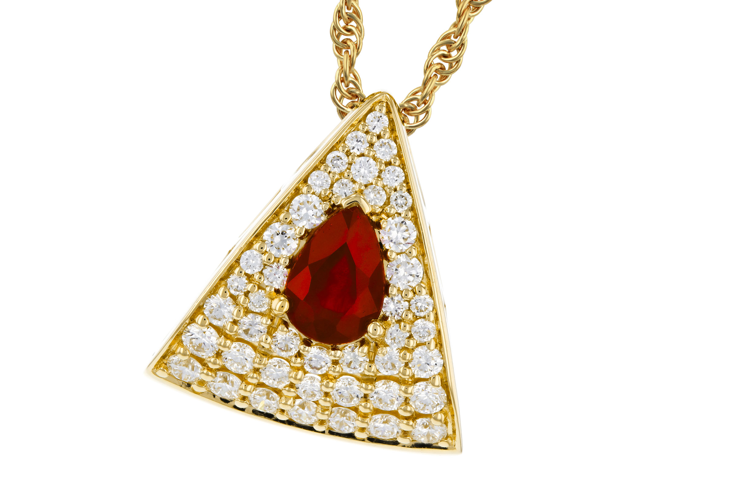 H312-02443: NECKLACE .46 RUBY .80 TGW (6x4MM RU)