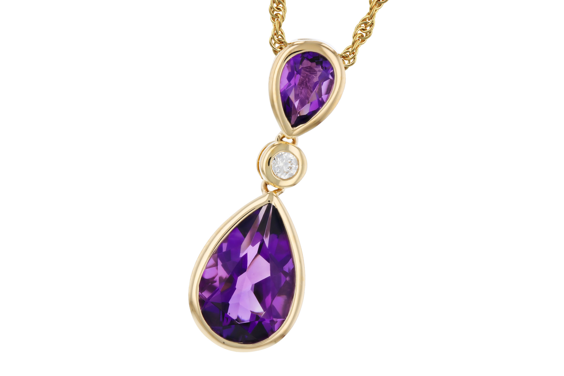 H312-03280: NECKLACE 1.92 TW AMETHYST 1.96 TGW