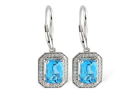 K223-85098: EARR 2.20 BLUE TOPAZ 2.36 TGW