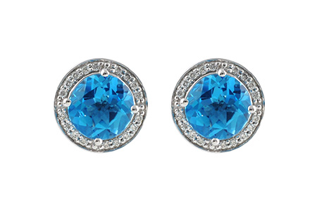 K223-85180: EARR 4.22 BLUE TOPAZ 4.41 TGW