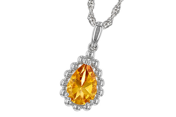 K225-67889: NECKLACE 1.06 CT CITRINE