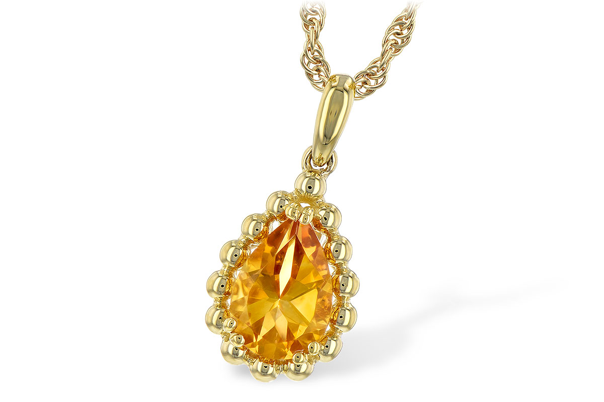 K225-67889: NECKLACE 1.06 CT CITRINE
