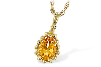 K225-67889: NECKLACE 1.06 CT CITRINE