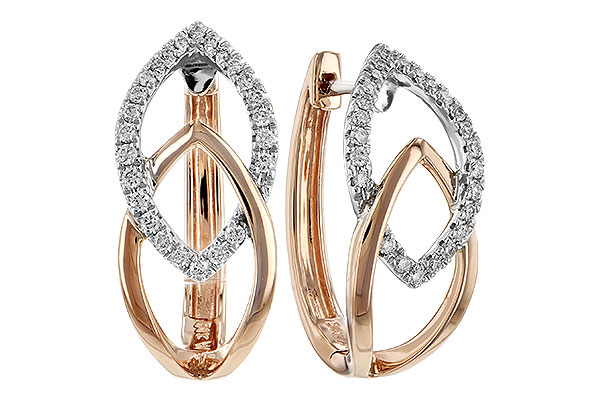 K225-71534: EARRING .25 TW (ROSE & WG)