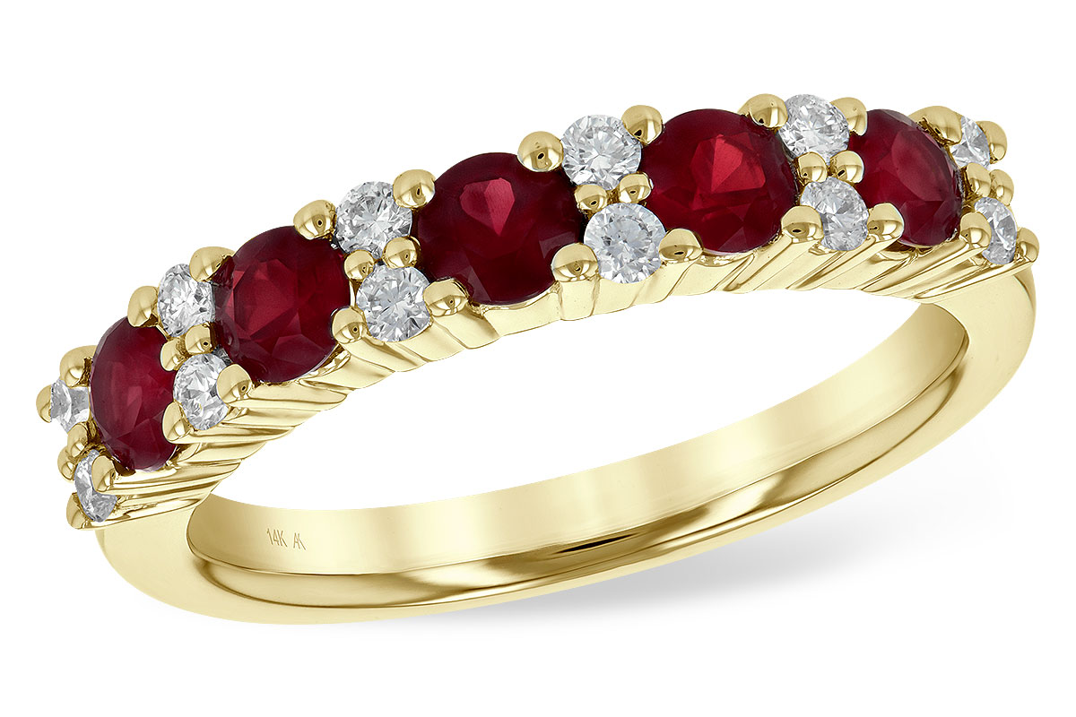 K226-56089: LDS WED RG .88 RUBY 1.12 TGW