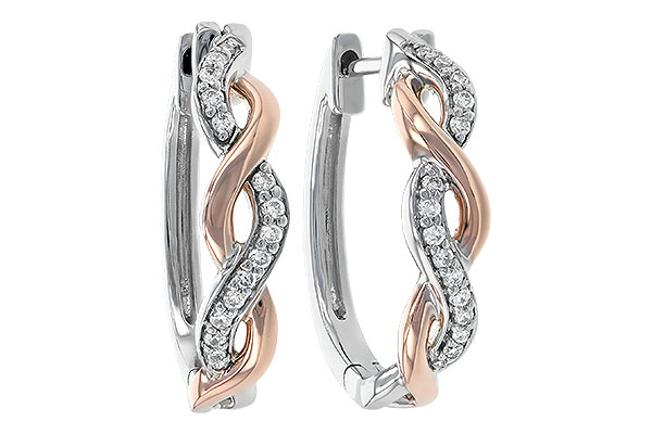 K226-57852: EARRINGS .15 TW (ROSE & WG)