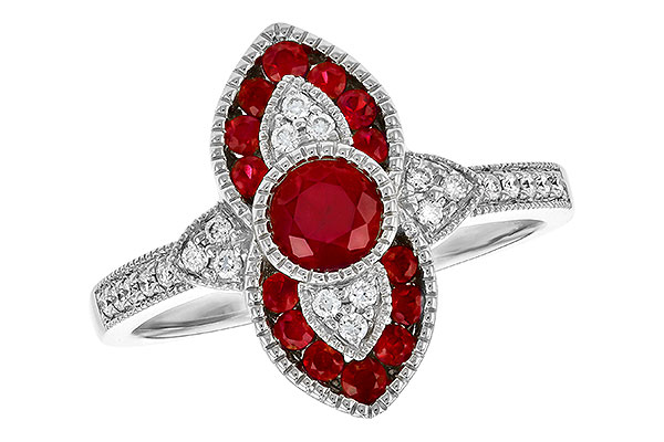 K309-30625: LDS RG .63 TW RUBY .75 TGW