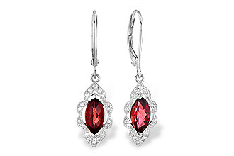 K309-35180: EARR 1.10 TW GARNET 1.25 TGW