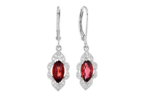 K309-35180: EARR 1.10 TW GARNET 1.25 TGW