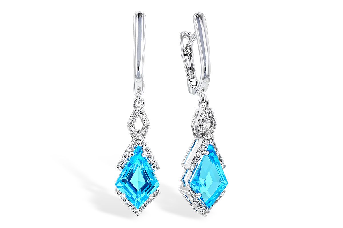 K310-20589: EARR 2.72 TW BLUE TOPAZ 2.90 TGW