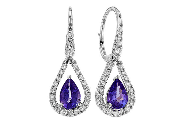 K311-10589: EARR 1.48 TW TANZANITE 1.98 TGW (7x5 PEAR)