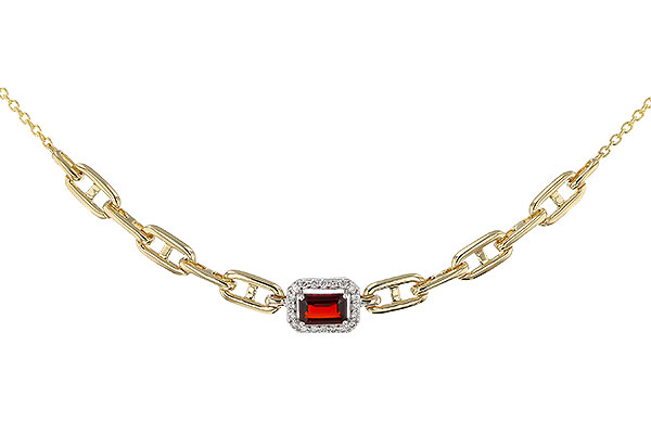 K311-11489: NECK .63 GARNET .75 TGW (6x4MM E.C. GAR / 18")