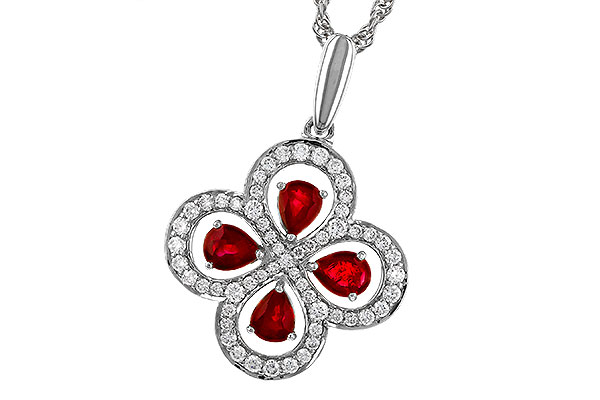 K311-11507: NECKLACE .68 RUBY TW .96 TGW