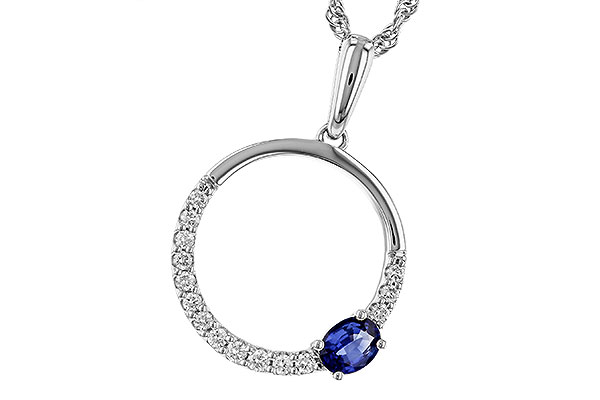 K311-12380: NECKLACE .28 SAPPHIRE .43 TGW
