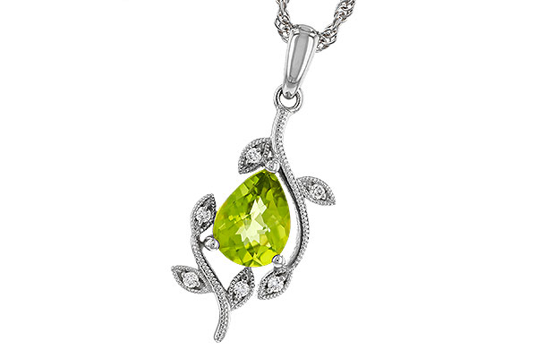 K311-12407: NECKLACE 1.16 PERIDOT 1.21 TGW (8x6MM PER)