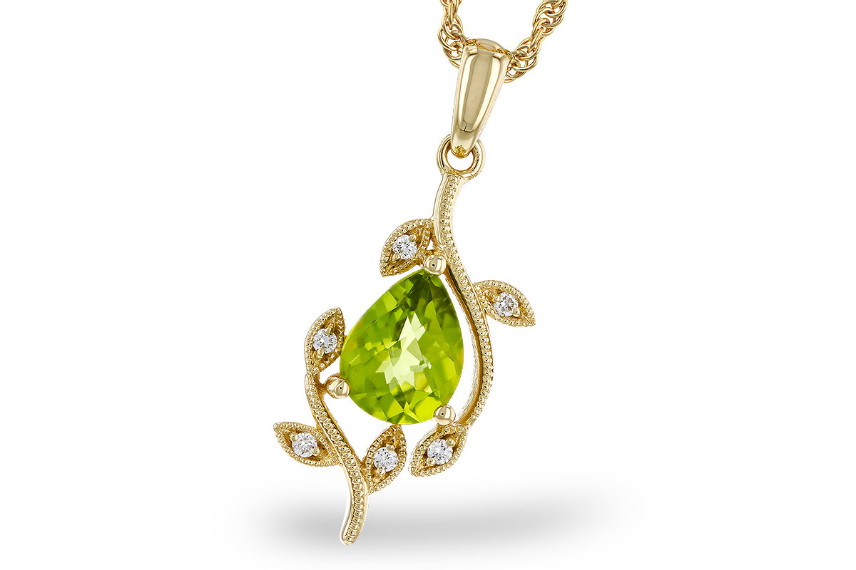 K311-12407: NECKLACE 1.16 PERIDOT 1.21 TGW (8x6MM PER)