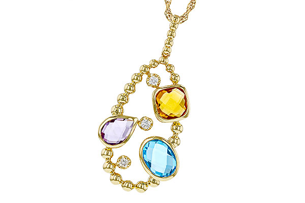 K311-13316: NECKLACE 3.04 TW SEMI-PREC 3.14 TGW (BT,AMY,CIT)