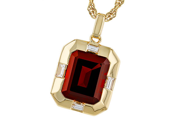 K311-13334: NECKLACE 3.65 GARNET 3.82 TGW (10x8MM GAR)