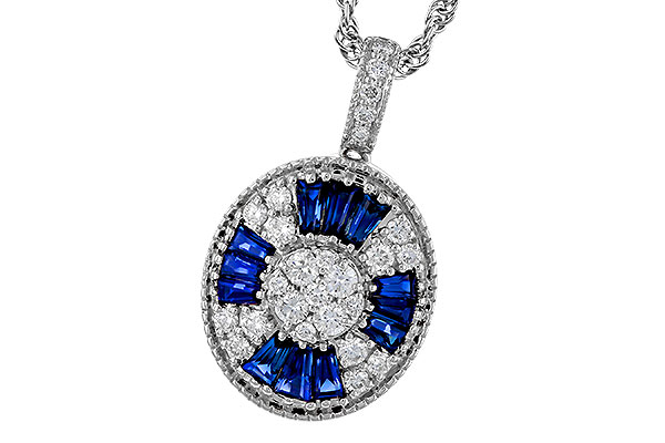 K311-16080: NECKLACE .56 TW SAPPHIRE .80 TGW